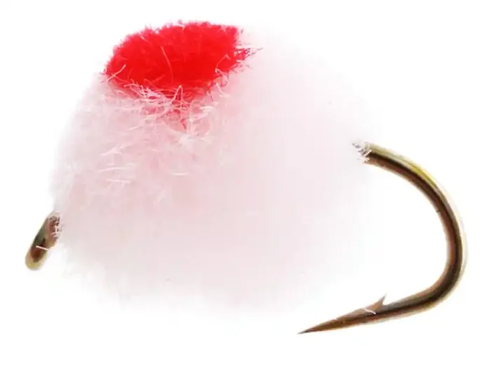 Black Magic Unweighted Mini Globug Trout Fly Champ Red A14 1cm