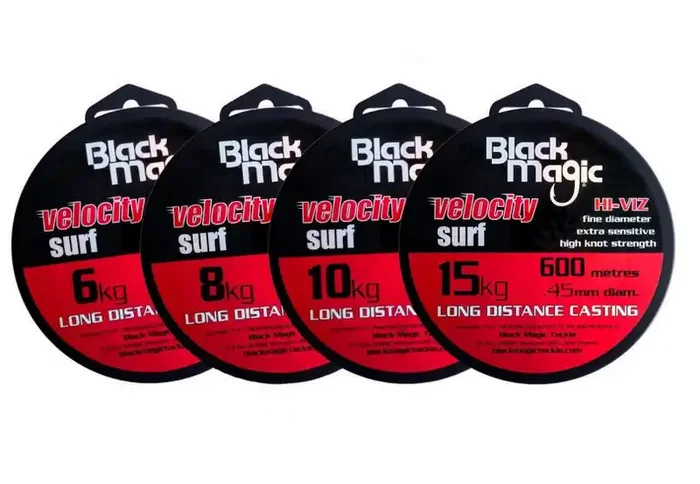 Black Magic Velocity Surf Hi-Viz Monofilament Line 600m