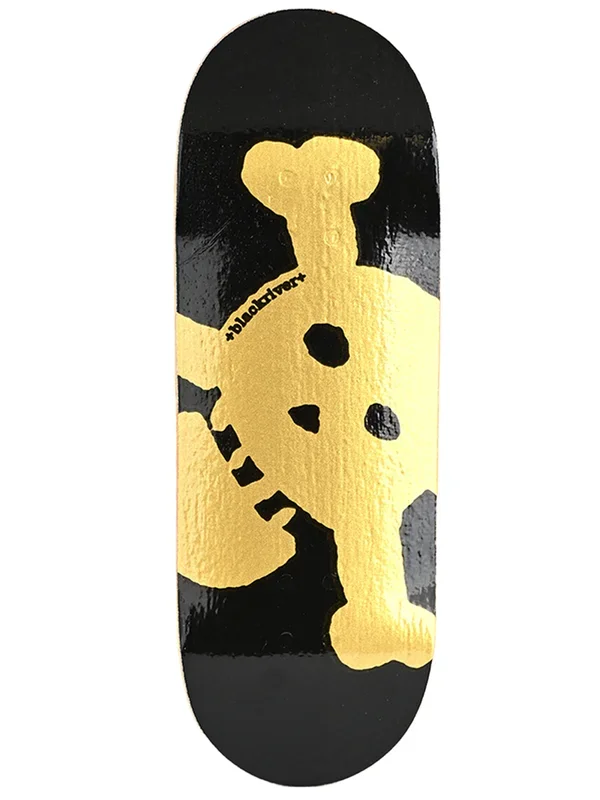 Blackriver Fingerboard Deck – Gold New Skull