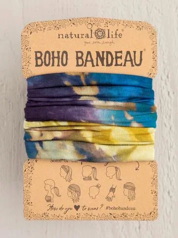 Blue Multi Tie Dye Boho Bandeau