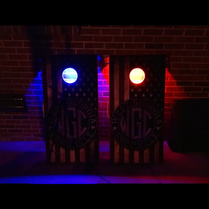Bluetooth Multi Color Battery Operated Cornhole LED Hole Lights – Set of 2