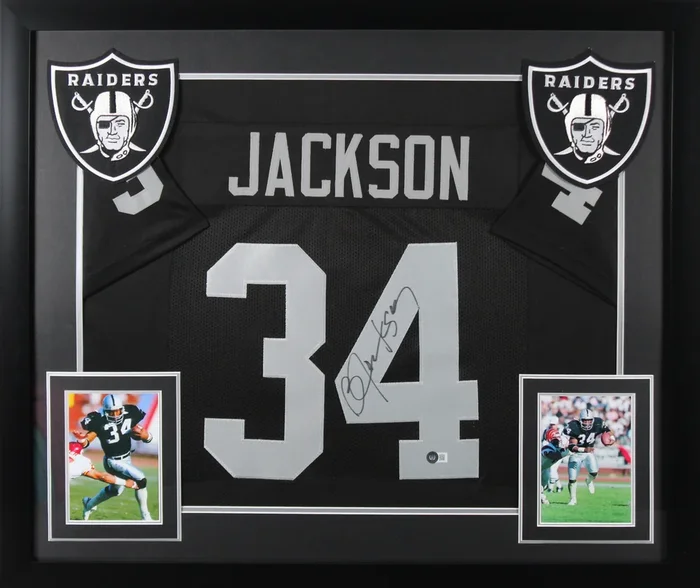 Bo Jackson Authentic Signed Black Pro Style Framed Jersey Autographed BAS