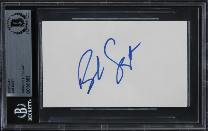 Bob Saget Full House Authentic Signed 3×5 Index Card Autographed BAS Slabbed