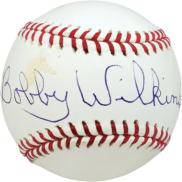 Bobby Wilkins Autographed Official MLB Baseball Philadelphia A’s Beckett BAS #V68099