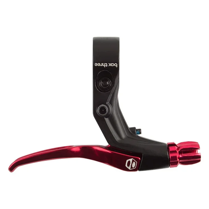 Box Three Brake Lever Red Single Short