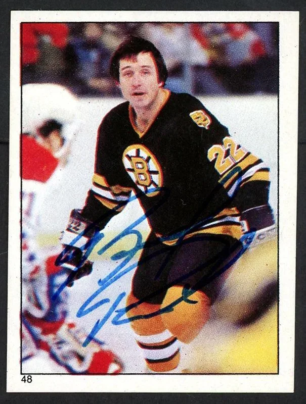 Brad Park Autographed 1983-84 Topps Sticker Card #48 Boston Bruins SKU #154095