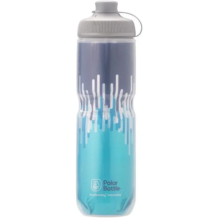 Breakaway Muck Insulated Zipper Bike Water Bottle – 24oz, Blue/Turq
