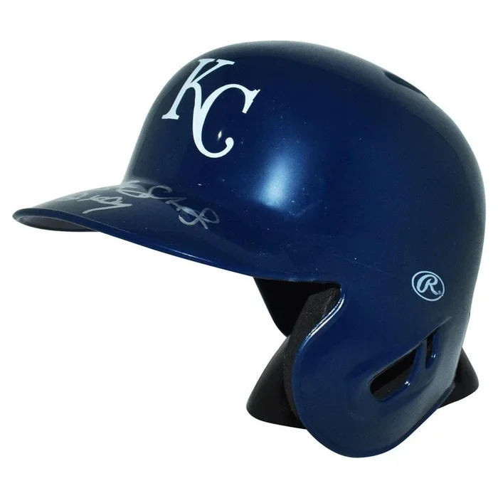 Bret Saberhagen Signed 2x CY Inscription Kansas City Royals Mini MLB Baseball Batting Helmet (JSA)