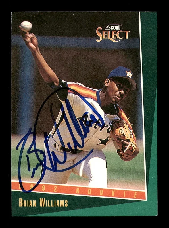 Brian Williams Autographed 1993 Score Select Rookie Card #287 Houston Astros SKU #183996