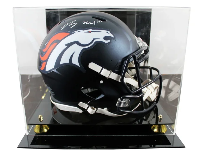 Broncos Bo Nix Authentic Signed Full Size Speed Proline Helmet w/ Case BAS Wit