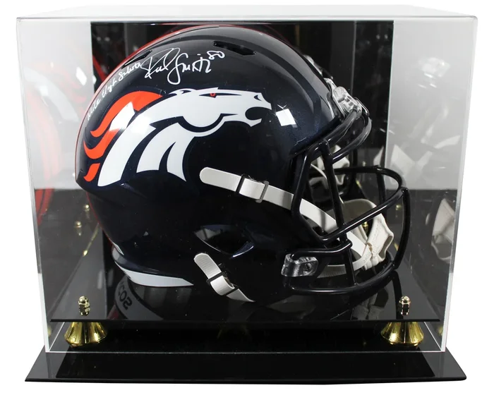 Broncos Rod Smith “MHS” Signed Full Size Speed Rep Helmet W/ Case BAS Witnessed