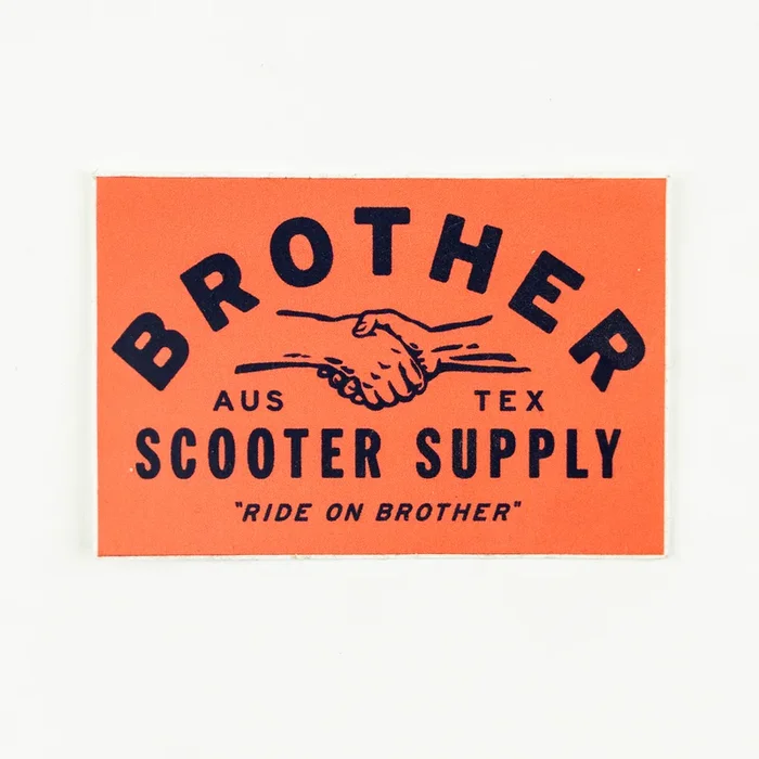 Brother Scooters Handshake Sticker