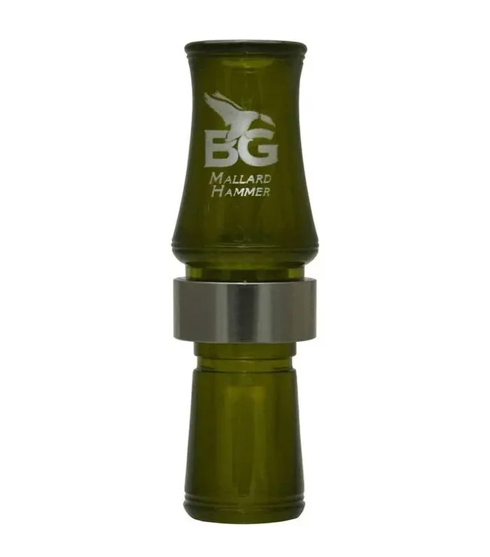 Buck Gardner Mallard Hammer Double Reed Polycarbonate Duck Call Olive Green