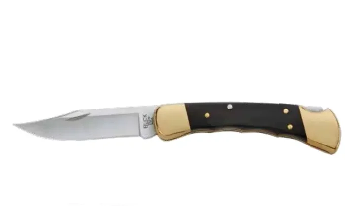 Buck Knives 110 Folding Hunter Knife with Sheath 9.5cm – Finger Grooved