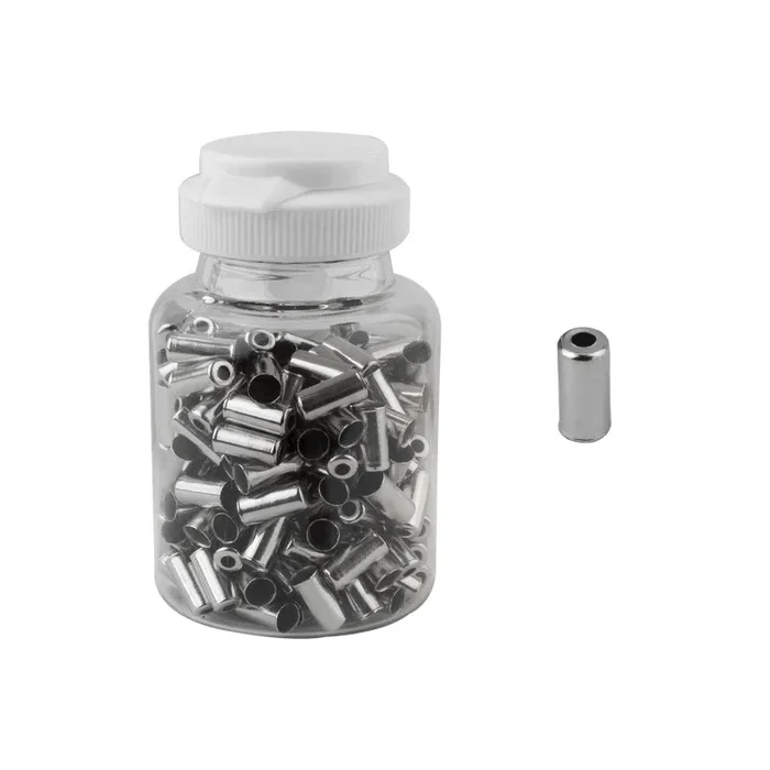 Cable Ferrules Brake 5mm Alloy Silver Bottle of 200