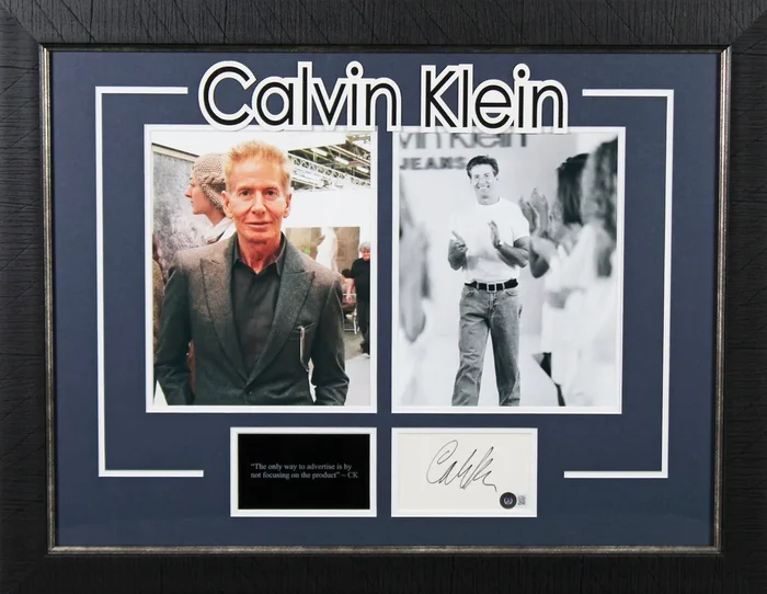 Calvin Klein Designer Authentic Signed & Framed 3×5 Index Card Autographed BAS