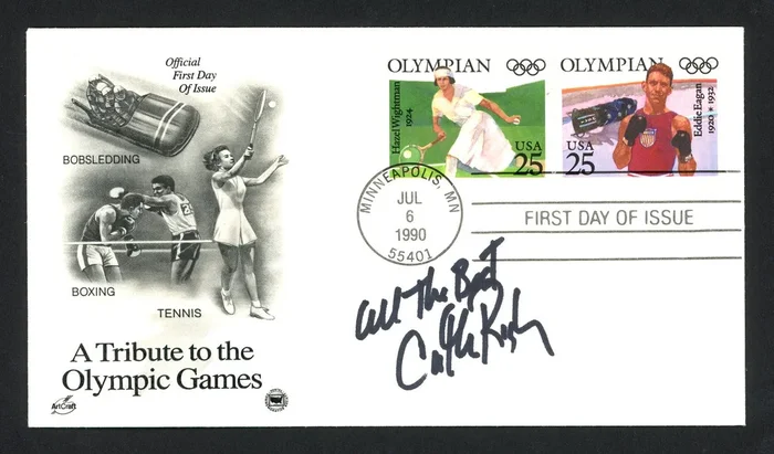 Cathy Rigby Autographed First Day Cover Olympic Gymnast “All The Best” SKU #159629