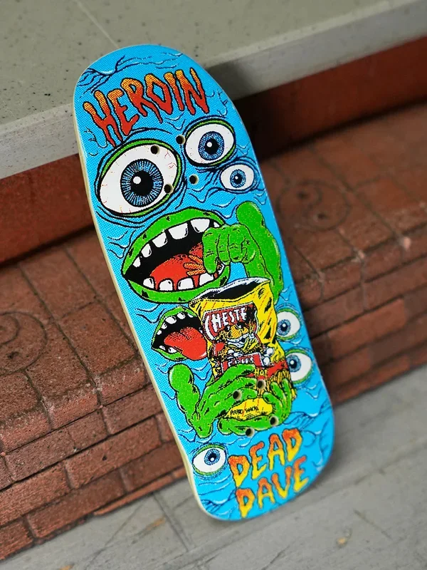 Chems x Heroin Skateboards Fingerboard Deck – Dead Dave Mutate or Die