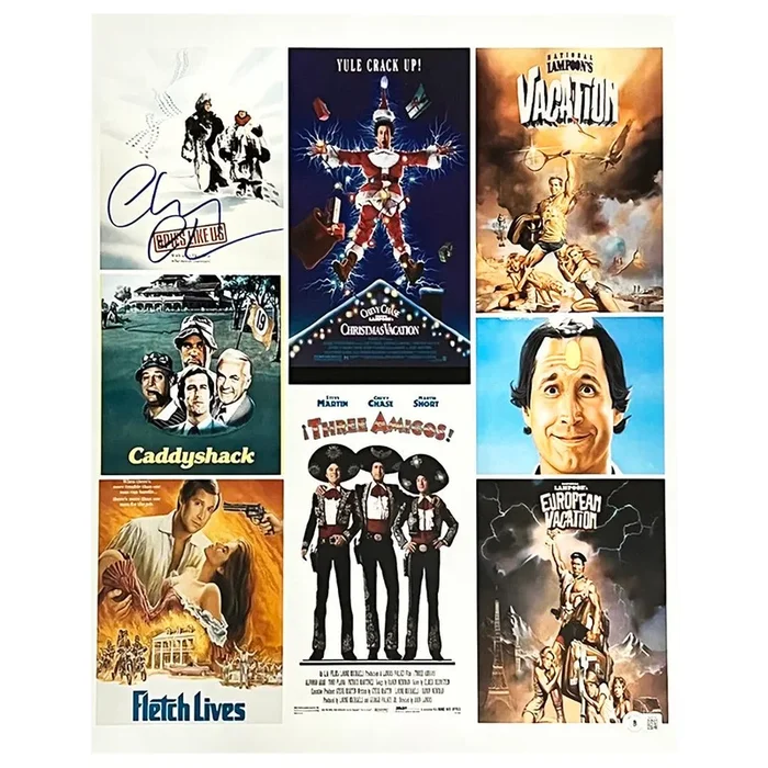 Chevy Chase Signed Movie Collage 16×20 Photo (Beckett)