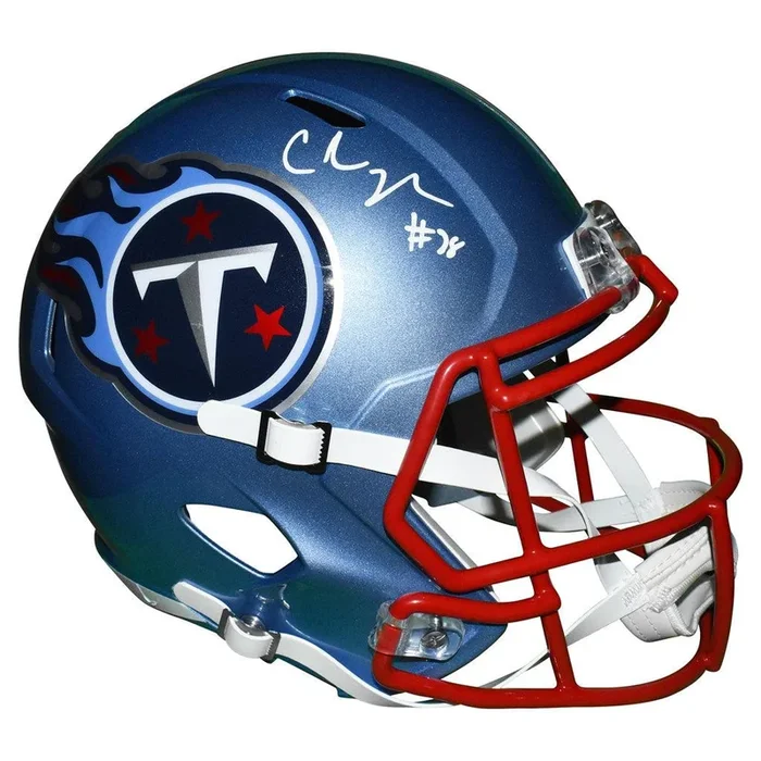 Chris Johnson Signed Tennessee Titans Flash Speed Full-Size Replica Football Helmet (JSA)