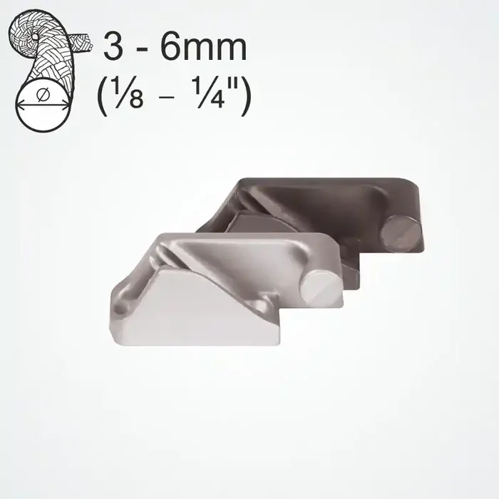 Clamcleat CL217 MK2AN Side Entry Fairlead Starboard Hard Anodised