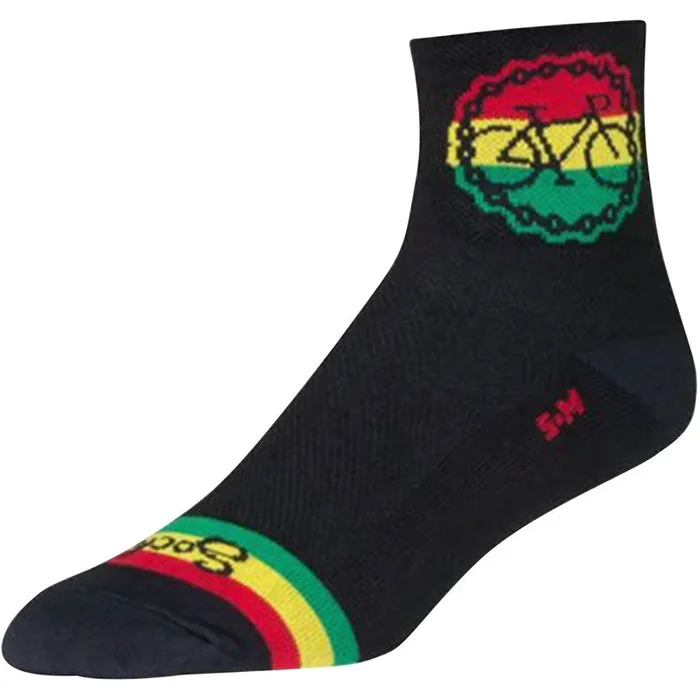 Classic Rasta Ride Bike Socks – Black
