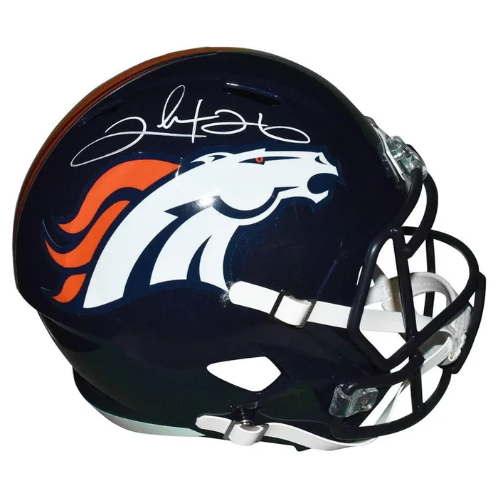 Clinton Portis Signed Denver Broncos Speed Full-Size Replica Football Helmet (JSA)