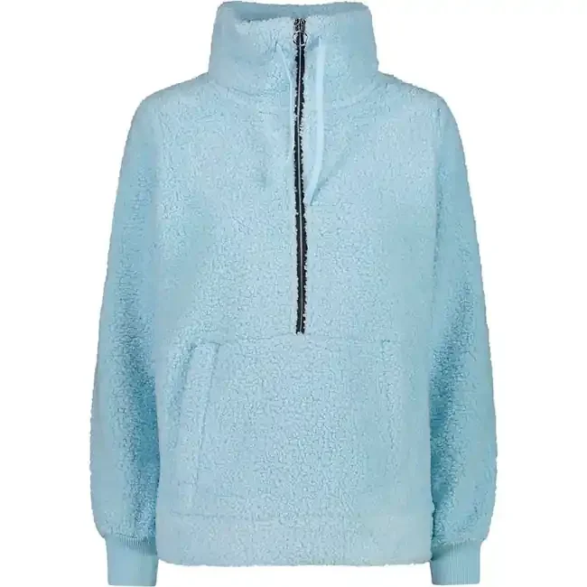 cmp half zip sweatshirt in high loft w