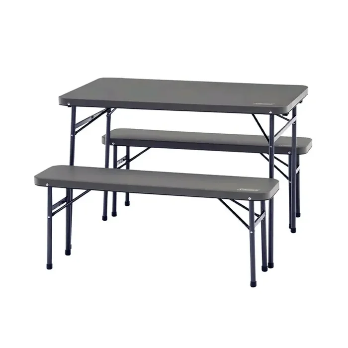 Coleman Folding Table and Bench 3-Piece Set