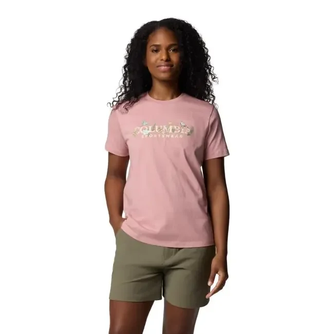 columbia boundless beauty logo ss tee w