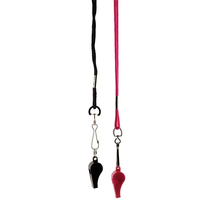 COMBO PLASTIC WHISTLE/LANYARD PINK