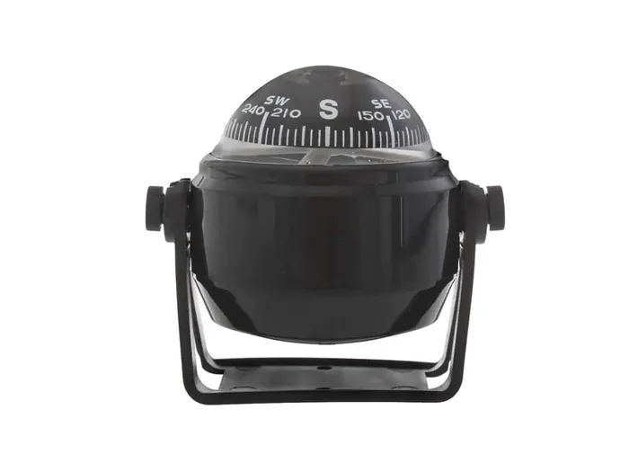 Compass with Bracket Black 80 x 55mm