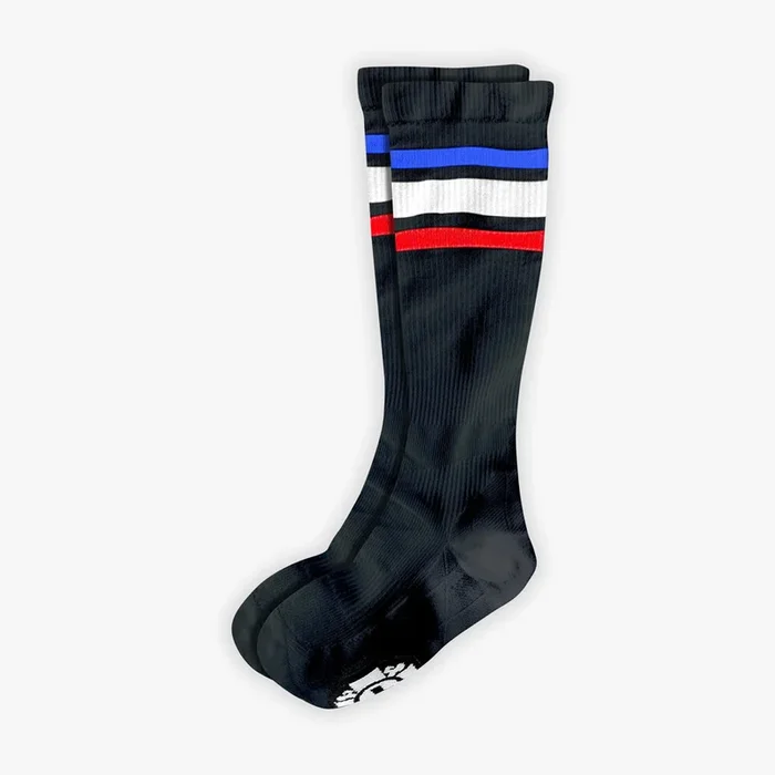 Compression Socks: RED WHITE BLUE Stripes