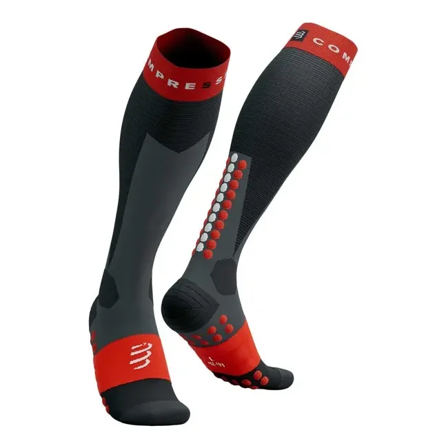 compressport socks ski touring full socks black/core red