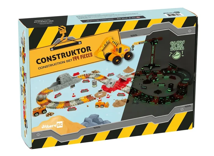 Construktor Glow in the Dark Construction Track Set