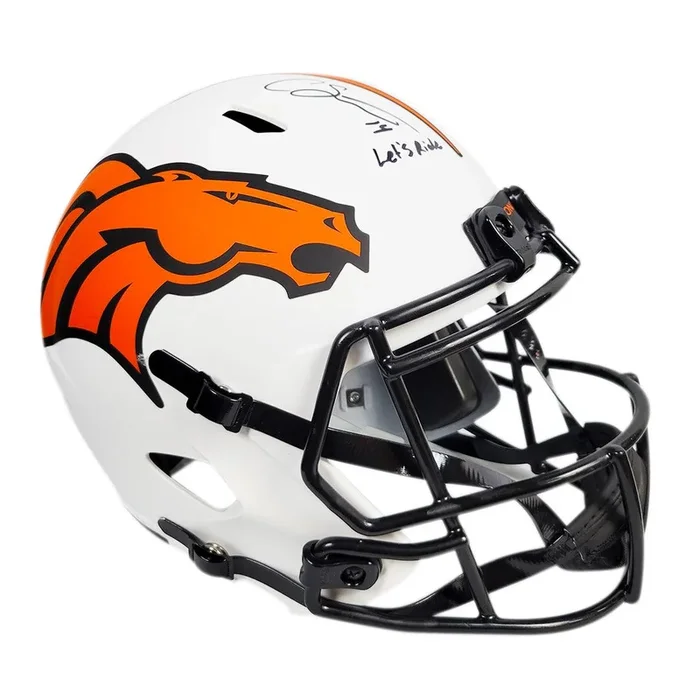 Courtland Sutton Signed Denver Broncos Lunar Eclipse Speed Full-Size Replica Football Helmet (JSA)