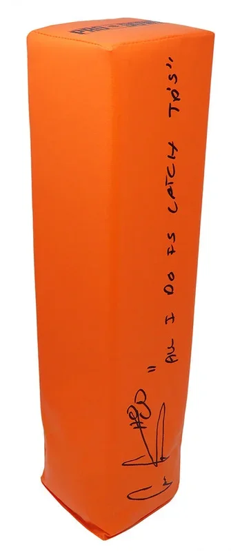 Cris Carter Signed Orange Endzone Pylon w/All I Do Is Catch TD’s