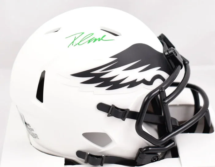 D’Andre Swift Signed Philadelphia Eagles Lunar Speed Mini Helmet-Beckett W Holo