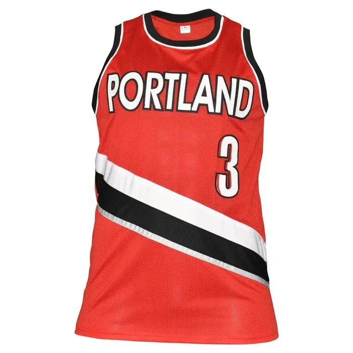 Damon Stoudamire Signed Portland Red Basketball Jersey (Beckett)