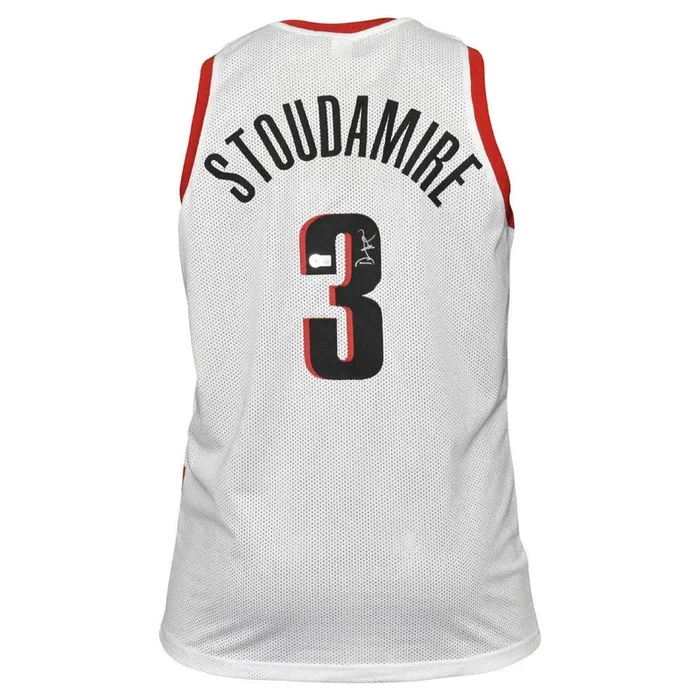 Damon Stoudamire Signed Portland White Basketball Jersey (Beckett)