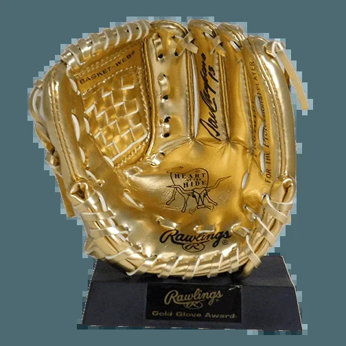 Dave Concepcion Autographed Rawlings Baseball Mini Gold Glove (JSA)