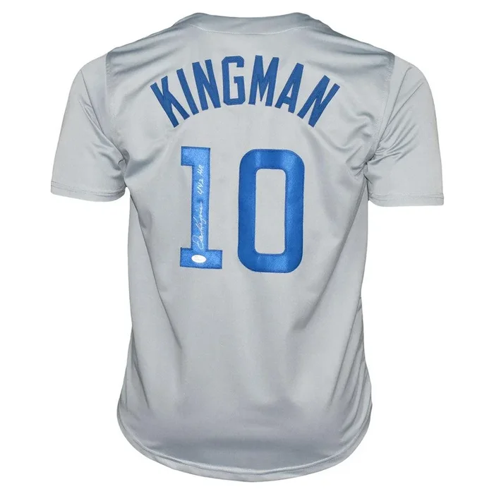 Dave Kingman Signed 442 HR Inscription Chicago Grey Baseball Jersey (JSA)