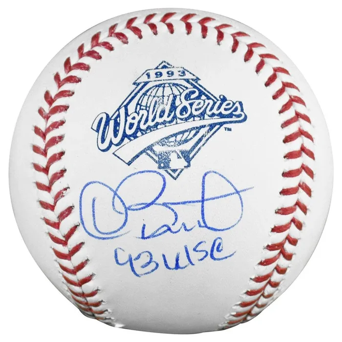 Dave Stewart Signed 93 WSC Inscription Rawlings Official MLB 1993 World Series Baseball (JSA)