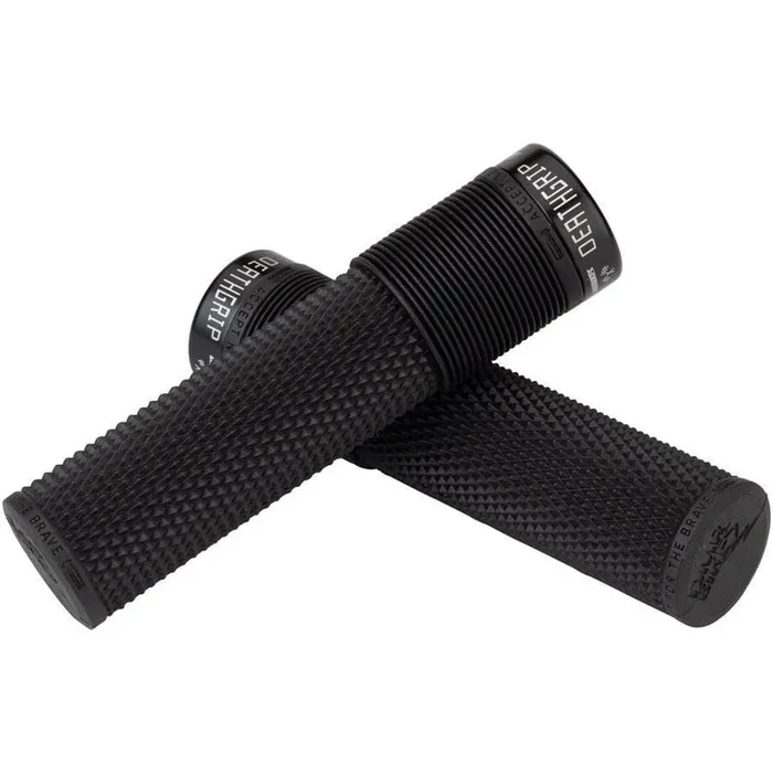 Deathgrip Bike Handlebar Grips – Black, Lock-On, Thin