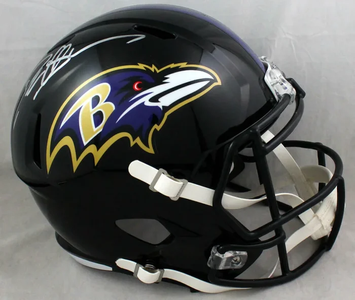Deion Sanders Signed Baltimore Ravens F/S Speed Helmet – Beckett W Auth *Silver