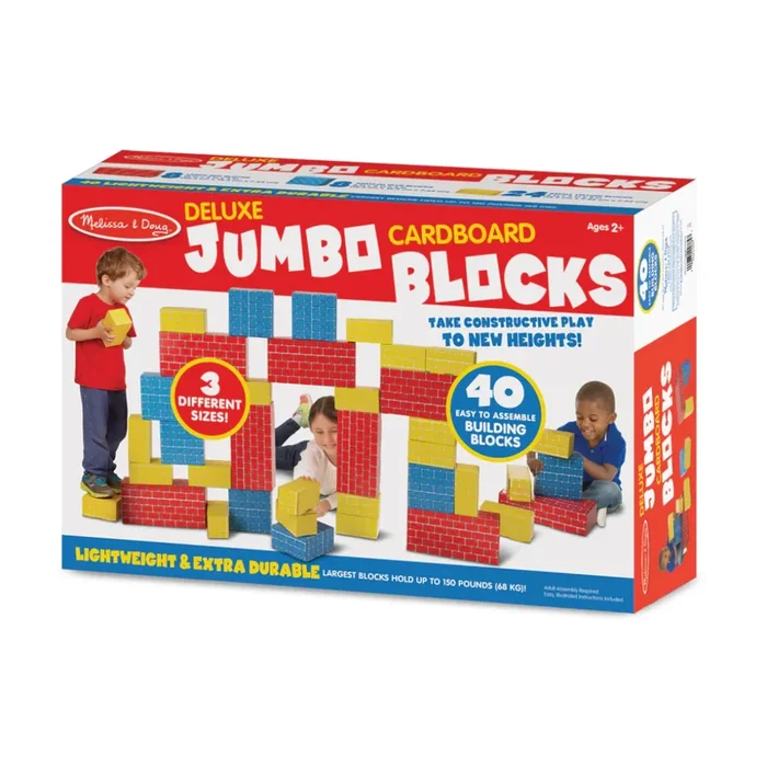 Deluxe Jumbo Cardboard Blocks – 40 Pieces