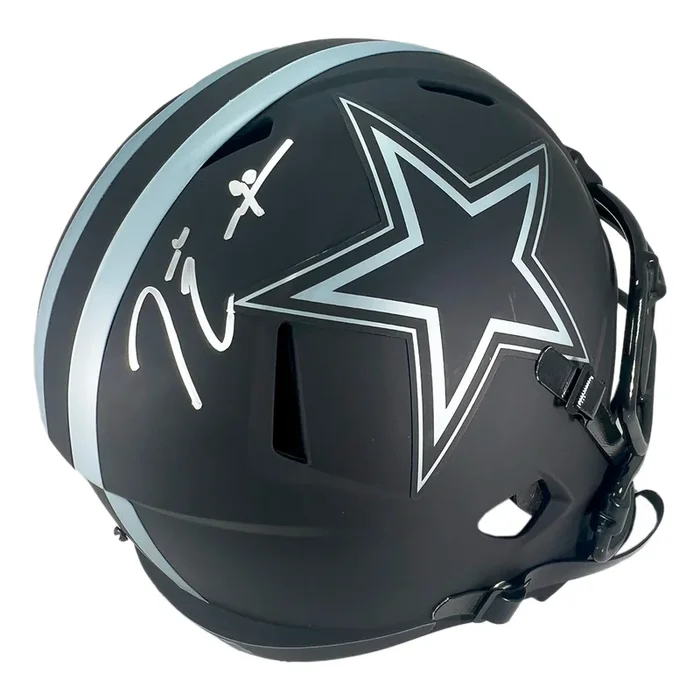 Demarcus Lawrence Signed Dallas Cowboys Eclipse Speed Full-Size Replica Football Helmet (JSA)