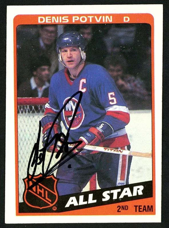 Denis Potvin Autographed 1984-85 Topps Card #162 New York Islanders SKU #151781