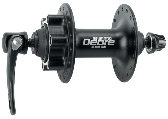 Deore HB-M525A Front Hub – QR x 100mm 6-Bolt Black 32h