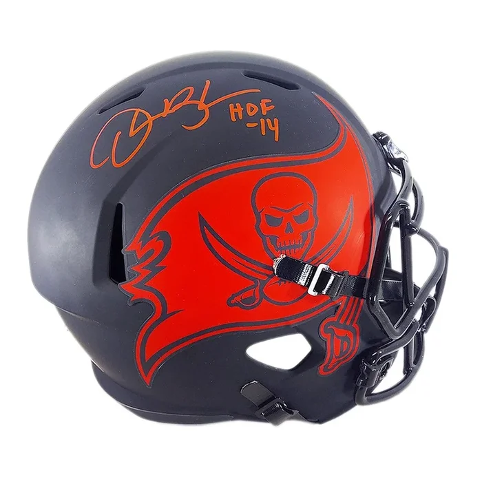 Derrick Brooks Signed HOF 14 Inscription Tampa Bay Buccaneers Eclipse Speed Full-Size Football Helmet (Beckett)